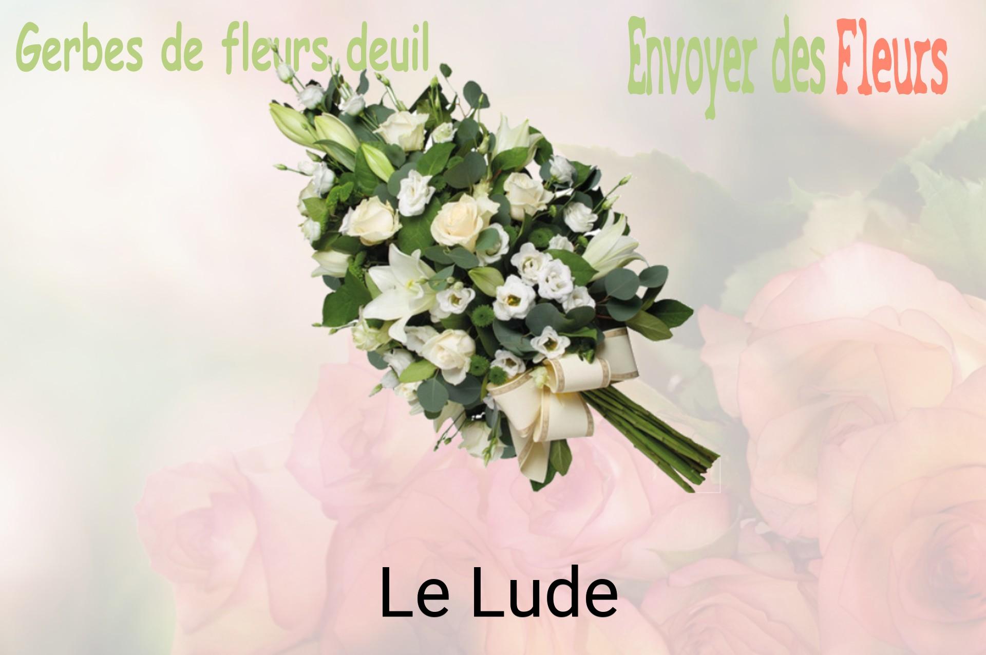 Gerbe de fleurs de deuil livrée à Le Lude